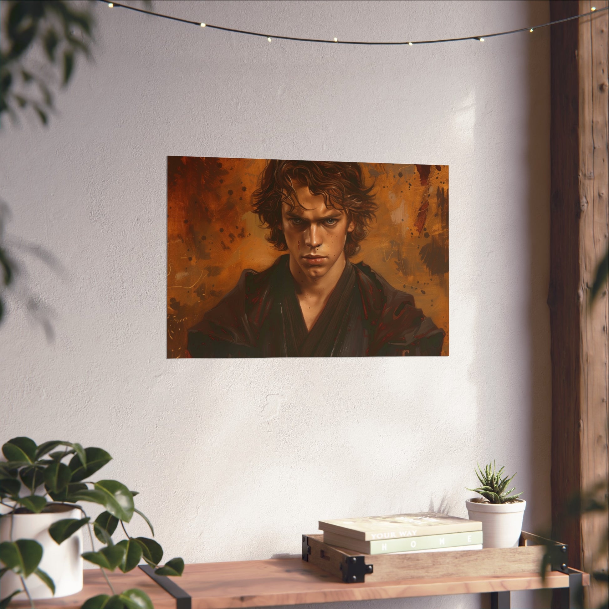 showcasing his inner struggle and hidden emotions through masterful strokes. Own a piece of Anakin's soul as he seeks solace in art