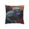 Chameleon Blending into Nebula Wall (Edition II) — 40×40 Cushion Cover — Front 40×40 cm Square Cushion View