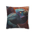 Chameleon Blending into Nebula Wall (Edition II) — 40×40 Cushion Cover — Front 40×40 cm Square Cushion View