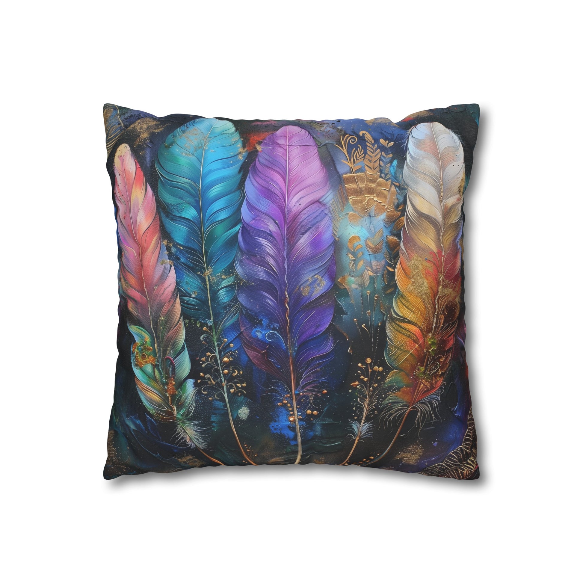 Boho Plume Pillowcase - High-quality, stylish feather design for all seasons, perfect gift idea - Printswithpassion.com