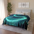 Aurora in Shape of Serpent Above Forest — Plush Fleece Throw Blanket — Product Detail View 12