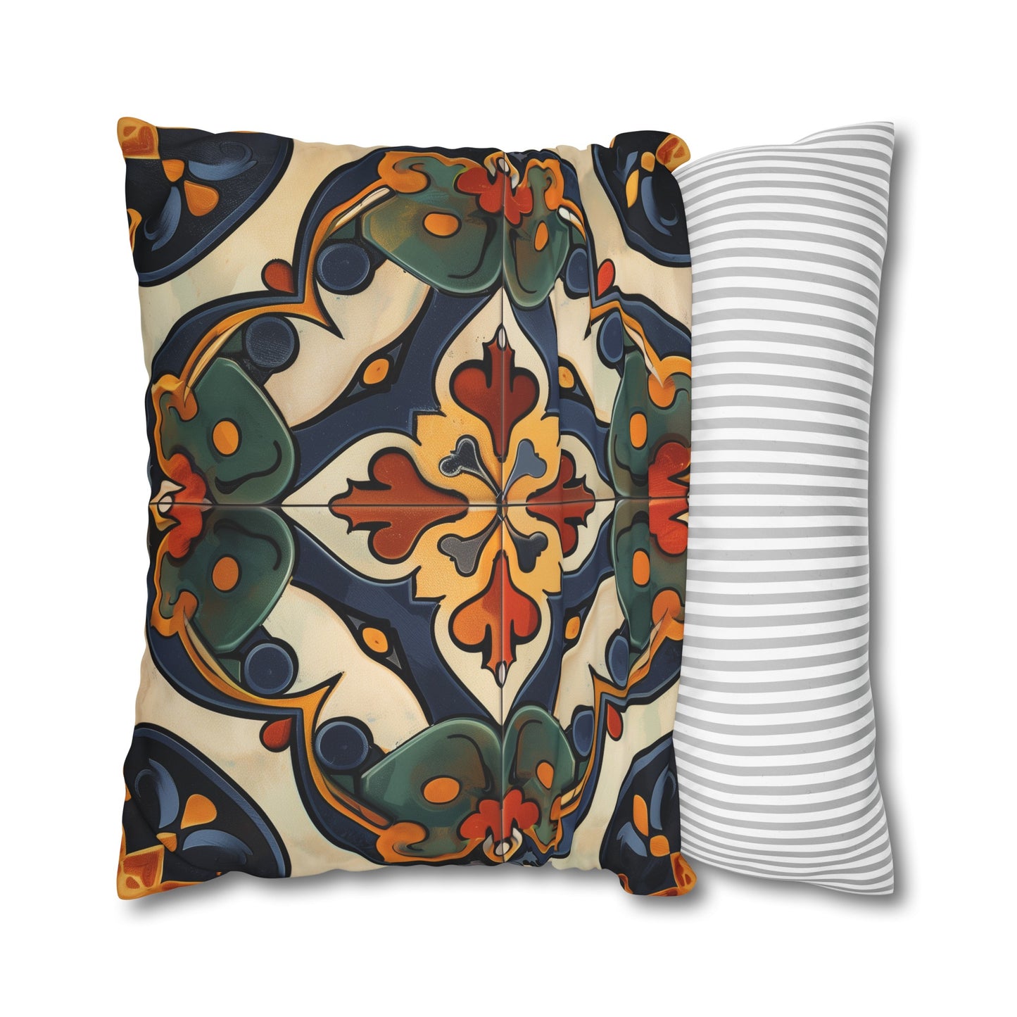 Luxurious Artisan Tiles Pillowcase - High-quality fabric with seamless pattern for a beautiful sleep retreat.