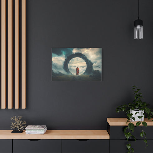 Mystic Monk Opening Cosmic Gate — Canvas Wall Art — Product Detail View 8