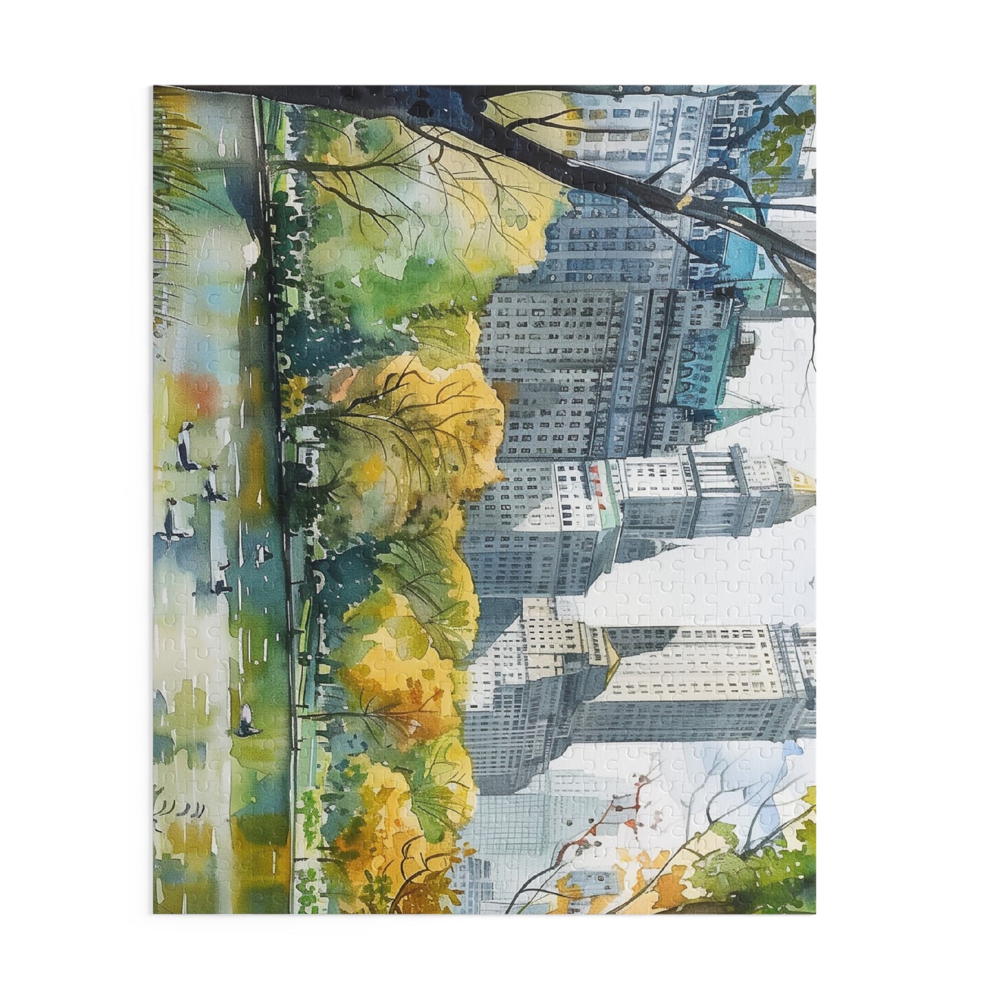 Central Park Watercolor Jigsaw Puzzle