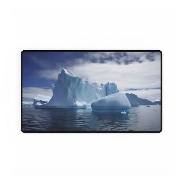 Antarctica Ice — XL & XXL Desk Mat — Gaming & Workspace Desk Setup View