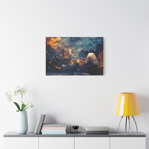 Painter Creating Real Worlds with Brush — Canvas Wall Art — Product Detail View 7