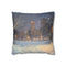 Central Park Snow Night — 40×40 Cushion Cover — Front 40×40 cm Square Cushion View