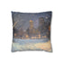 Central Park Snow Night — 40×40 Cushion Cover — Front 40×40 cm Square Cushion View