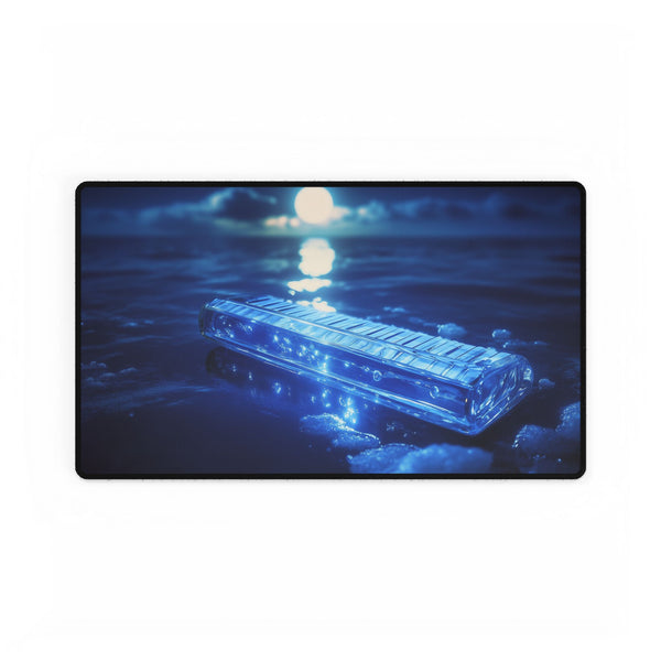 Glass Harmonica Floating in Moonlight — XL & XXL Desk Mat — Gaming & Workspace Desk Setup View
