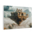 Desert Palace Levitating in Storm — Canvas Wall Art — Side Profile & Stretched Corner Detail