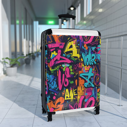 Neon Urban Graffiti Suitcase Collection