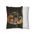 Tiger Emerging from Digital Glitch (Edition II) — 40×40 Cushion Cover — Soft Brushed Fabric Texture Close-Up