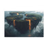 Floating Islands Orbiting a Volcano Stretched Canvas Wall Art