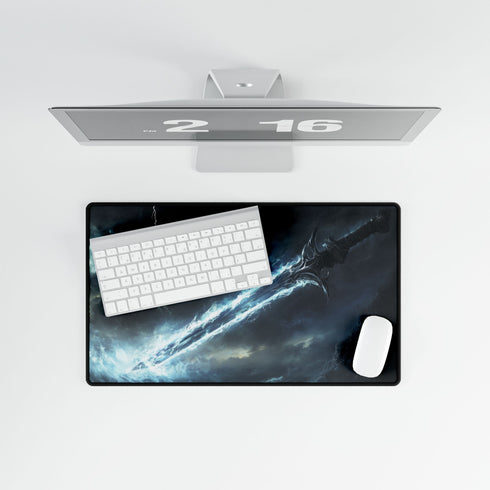 Thunderstorm Forged Mythic Blade Gaming XXL Extended Desk Mat - View 8 | Prints With Passion