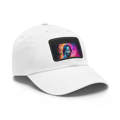 Neon Dreams: Keanu Reeves Watercolor Baseball Cap