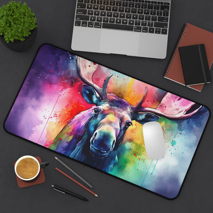 "Charming Majestic Moose Desk Mat for Nature Lovers - Protect Your Workspace in Style"