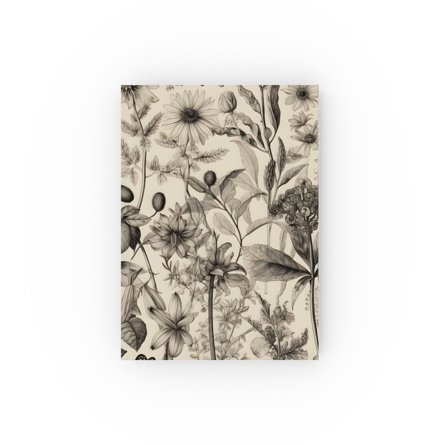 "Botanical Sketches Italian Garden Journal - Elegant hardcover with delicate botanical drawings, perfect for nature observations and writing. Great gift. Explore more at BenCPrints."