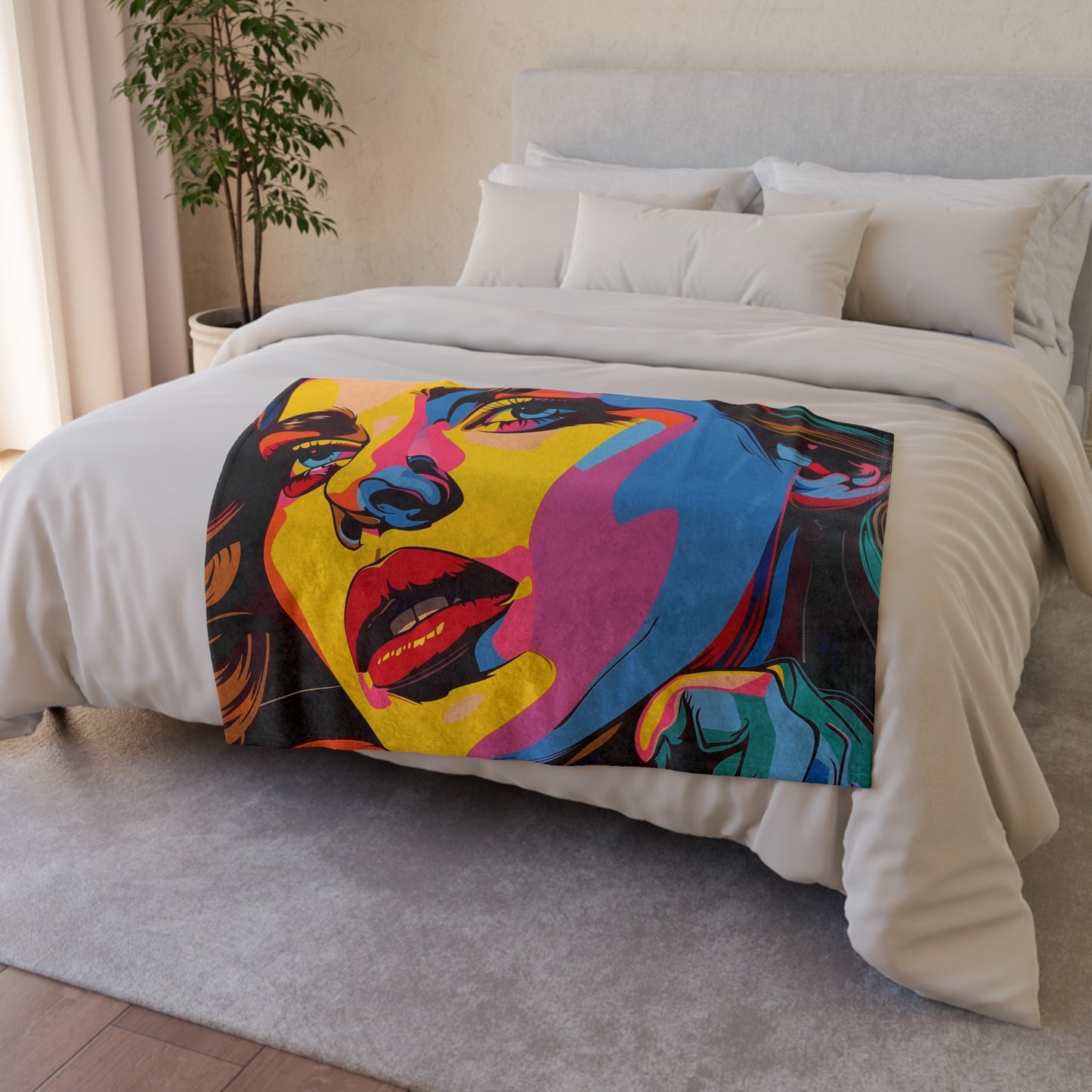 Add a pop of color and style to your home with our Pop Art Blanket. Celebrate the iconic imagery and vibrant colors of the pop art movement with this bold and stylish design.