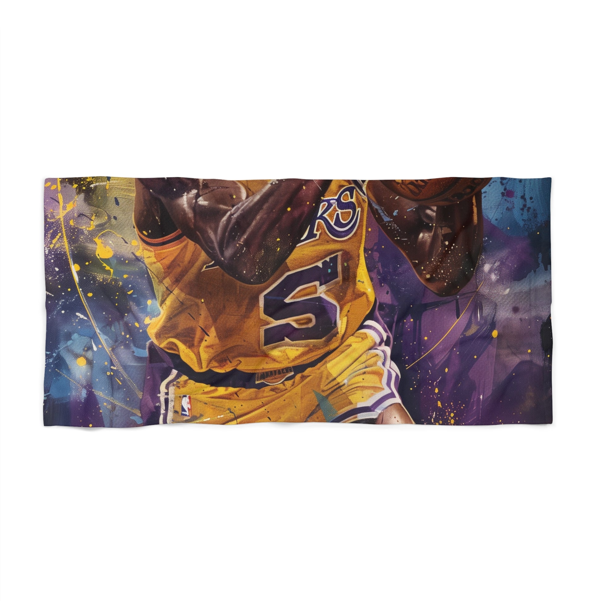 this towel is a must-have for any basketball fan looking to stand out at the beach or poolside. The vibrant colors and intricate details of the artwork make this towel a standout piece that combines sports and art seamlessly.