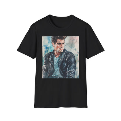 Grease Lightning: A Watercolor Homage to Travolta's Danny | T-Shirt | DTG, Hoodies, Men's Clothing, Regular fit, Unisex, Women's Clothing | Prints with Passion