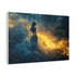 Dream Weaver Creating World from Light — Canvas Wall Art — Side Profile & Stretched Corner Detail