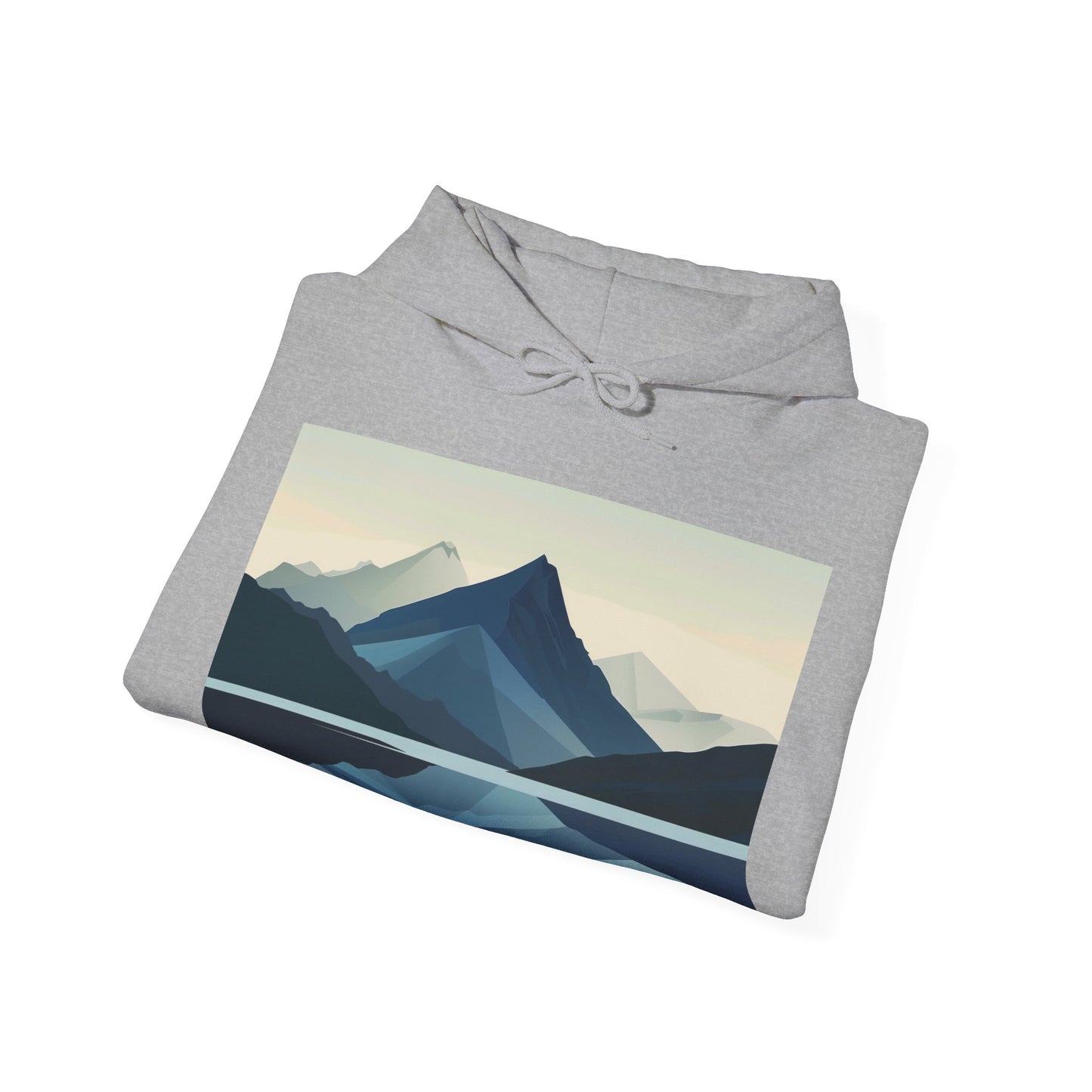 Wilderness Within: Find Serenity in the Simple Lines of this Minimalist Mountainscape Hoodie