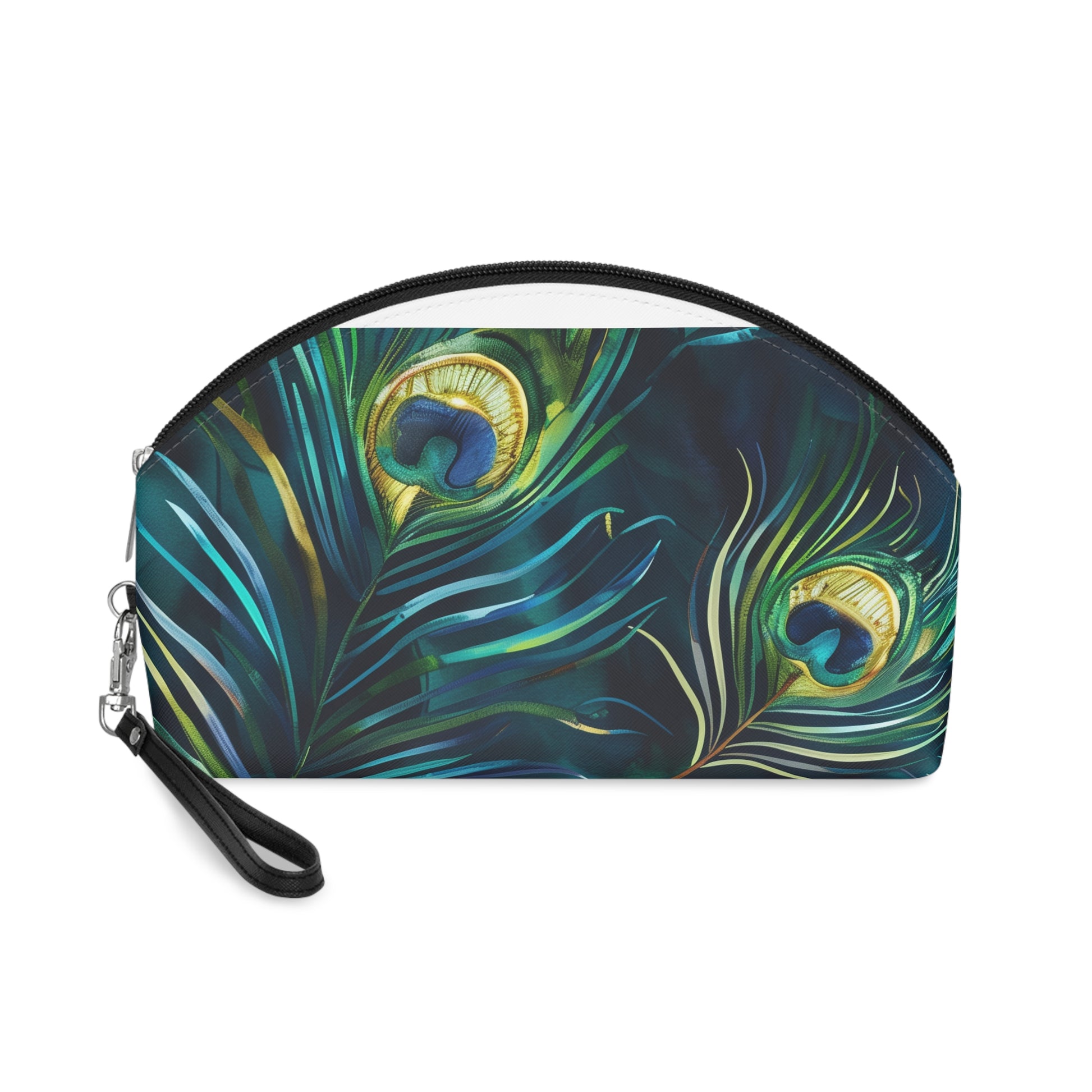 Peacock Feathers Makeup Bag: Vibrant Blue Beauty | Makeup Bag | Accessories, All Over Print, AOP, Cosmetics, Pouches, Sublimation, Travel Accessories, With zipper | Prints with Passion