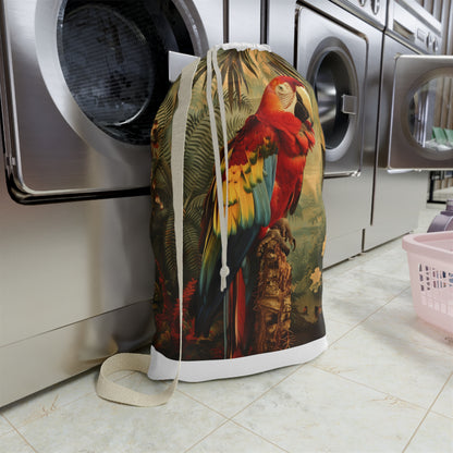 Tropical Parrot Print Laundry Bag | Home Decor | Accessories, All Over Print, AOP, Bags, Laundry, Sublimation | Prints with Passion