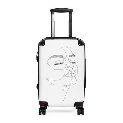 Chic Minimalist FaceInspired Suitcase