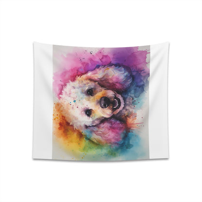 "Poodle Chic Tapestry: Elegant and Stylish Home Decor | 34" x 40" or 57" x 57" Sizes | Perfect Gift"