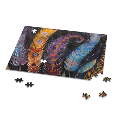 Bohemian Feather Puzzle Collection - Intricate design for relaxation and unwinding