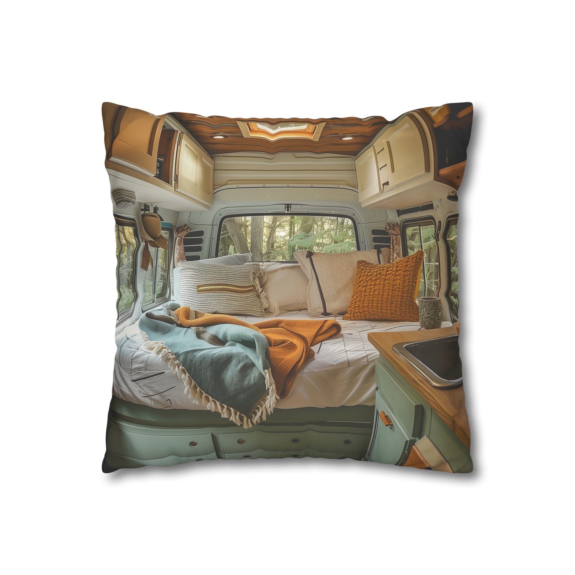 "Vintage Camper Cozy Pillowcase - High-Quality Material, Stylish Design, Perfect for All Seasons - Great Gift Idea"