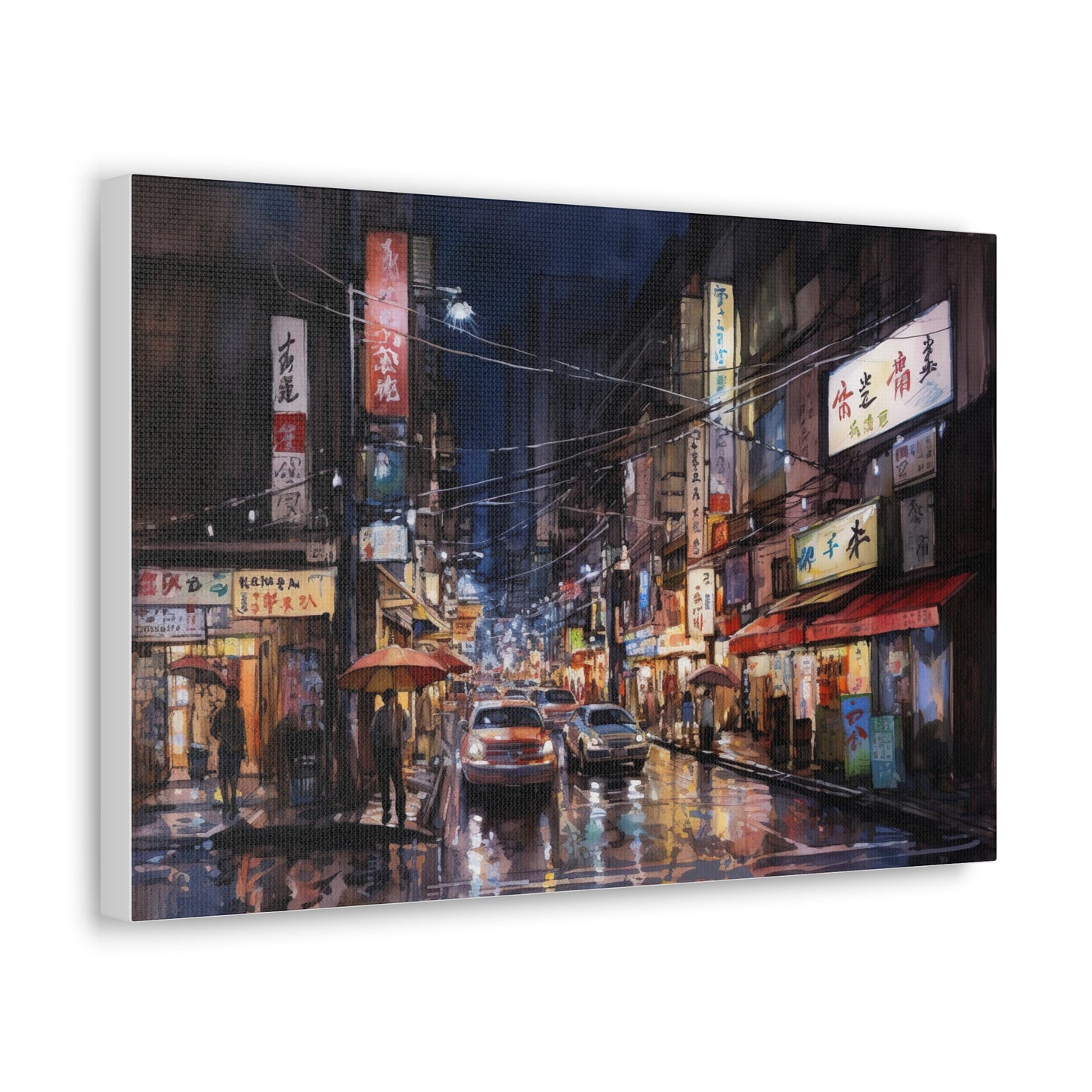 Tokyo Night Skyline Canvas Print