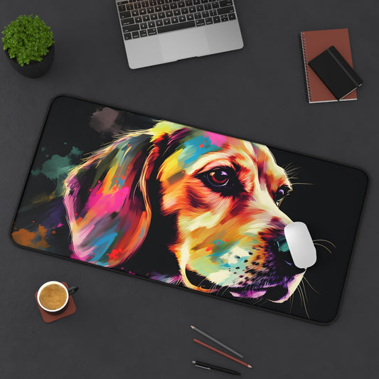 Beagle Pup Desk Mat | Desk Mat | Accessories, Back-to-School, Desk, Fall Bestsellers, Home & Living, Mouse pad, Mouse Pads, Mousepad, Seasonal Picks, Stationery, TikTok | Prints with Passion