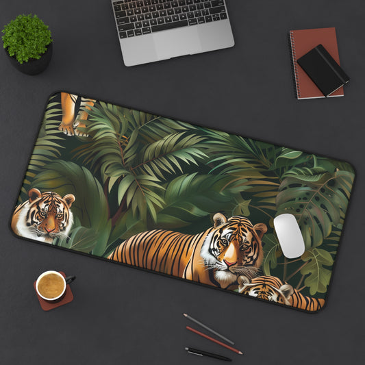 Jungle Safari Tiger Desk Mat | Desk Mat | Accessories, Back-to-School, Desk, Fall Bestsellers, Home & Living, Mouse pad, Mouse Pads, Mousepad, Seasonal Picks, Stationery, TikTok | Prints with Passion