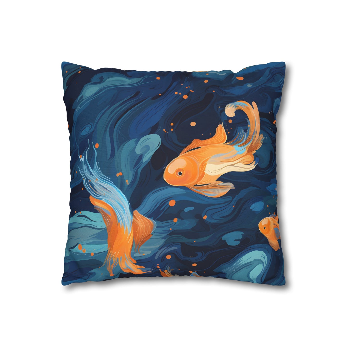 "Serene Golden Koi Pond Pillowcase - High-quality, stylish, perfect for all seasons. Bring tranquility to your bedroom. Makes a great gift. Shop now!"