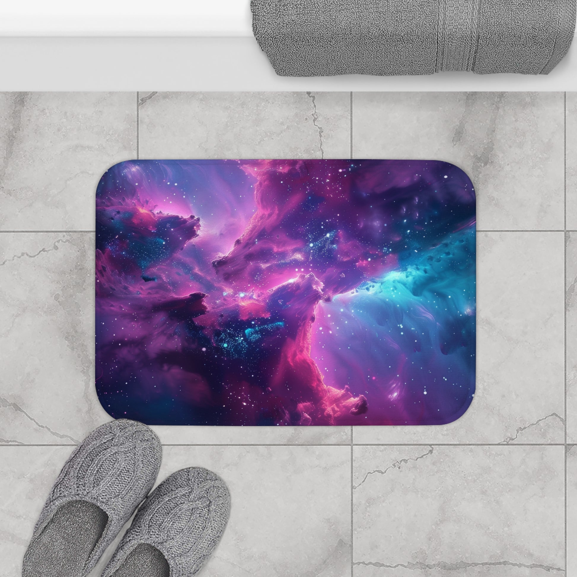 Neon Galaxy Bath Mat | Bath Mats | Bath, Bathroom, Home & Living, Indoor, Sublimation | Prints with Passion