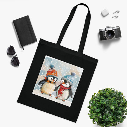 Winter Wonderland Penguins Tote Bag