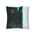 Overgrown Library with Glowing Books (Edition II) — 40×40 Cushion Cover — Soft Brushed Fabric Texture Close-Up