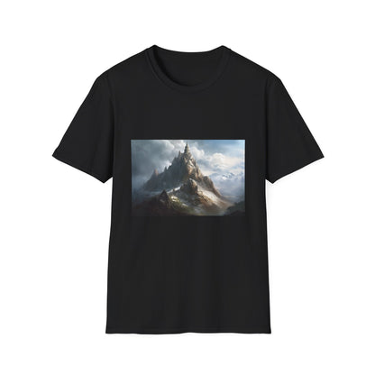 Where Gods and Legends Dwell | T-Shirt | Greece, Greek mythology, Heavenly scenery, Legendary landscape, Mount Olympus, Mythical creatures, Olympian gods, Peak of the gods, Snow-capped mountain, Zeus | Prints with Passion