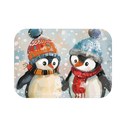 Winter Penguin Pals Bath Mat