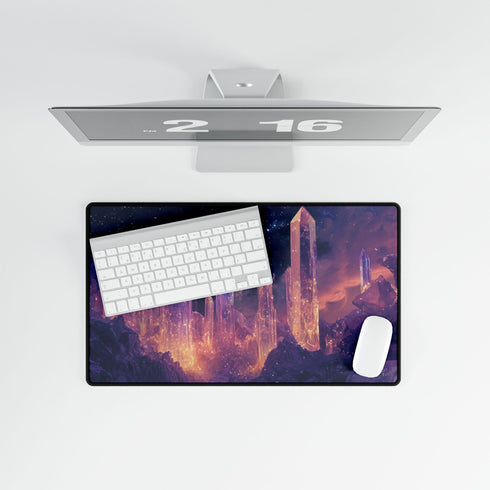 Stardust Crystal Canyon Cosmic Nebula XXL Extended Desk Mat - View 8 | Prints With Passion