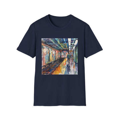 ## Urban Odyssey in Watercolor: The New York Subway T-shirt