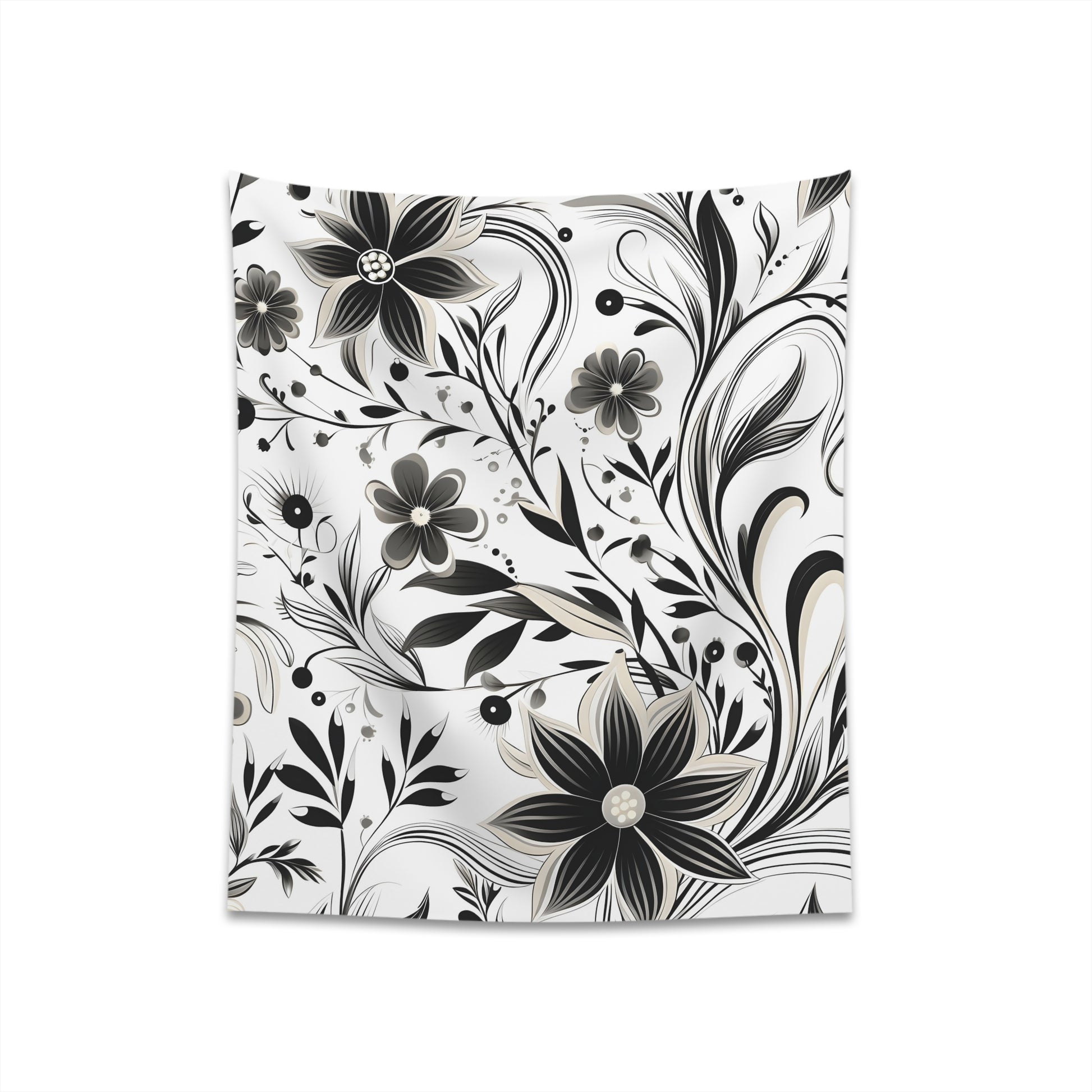 "Monochrome Flow Bezier Curves Tapestry: Modern minimalism in black and white, dynamic elegance for any space. High-quality material, perfect for all seasons. Makes a great gift. Available in 34" x 40" and 57" x 57". Shop now at BenCPrints."