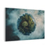 Dream Forest Growing Inside Planet — Canvas Wall Art — Side Profile & Stretched Corner Detail
