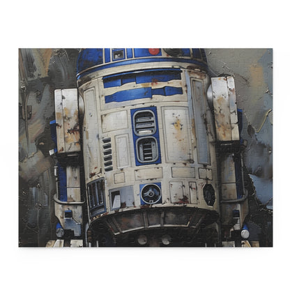 "R2-D2 Star Wars jigsaw puzzle with vibrant colors and intricate details, perfect for sci-fi fans"