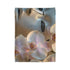 Robot Face Blooming with Orchids Plush Fleece Throw Blanket