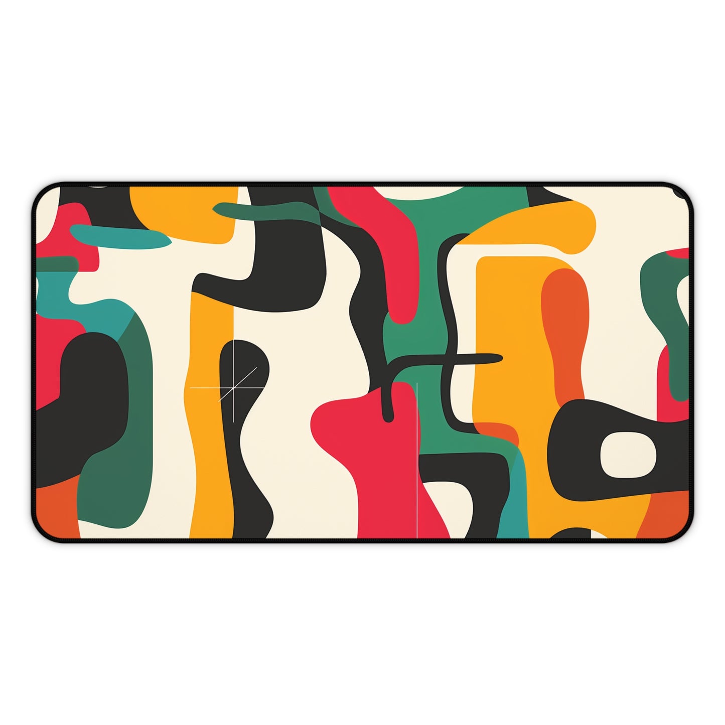 "Colorful Modern Abstract Desk Mat - Brighten up your workspace with bold colors and stylish design"