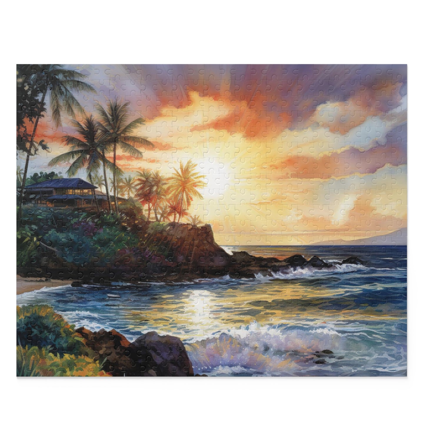 "Hawaii Beach Paradise Jigsaw Puzzle - Piece Together a Stunning Scene of Crystal Blue Waters and Golden Sand"