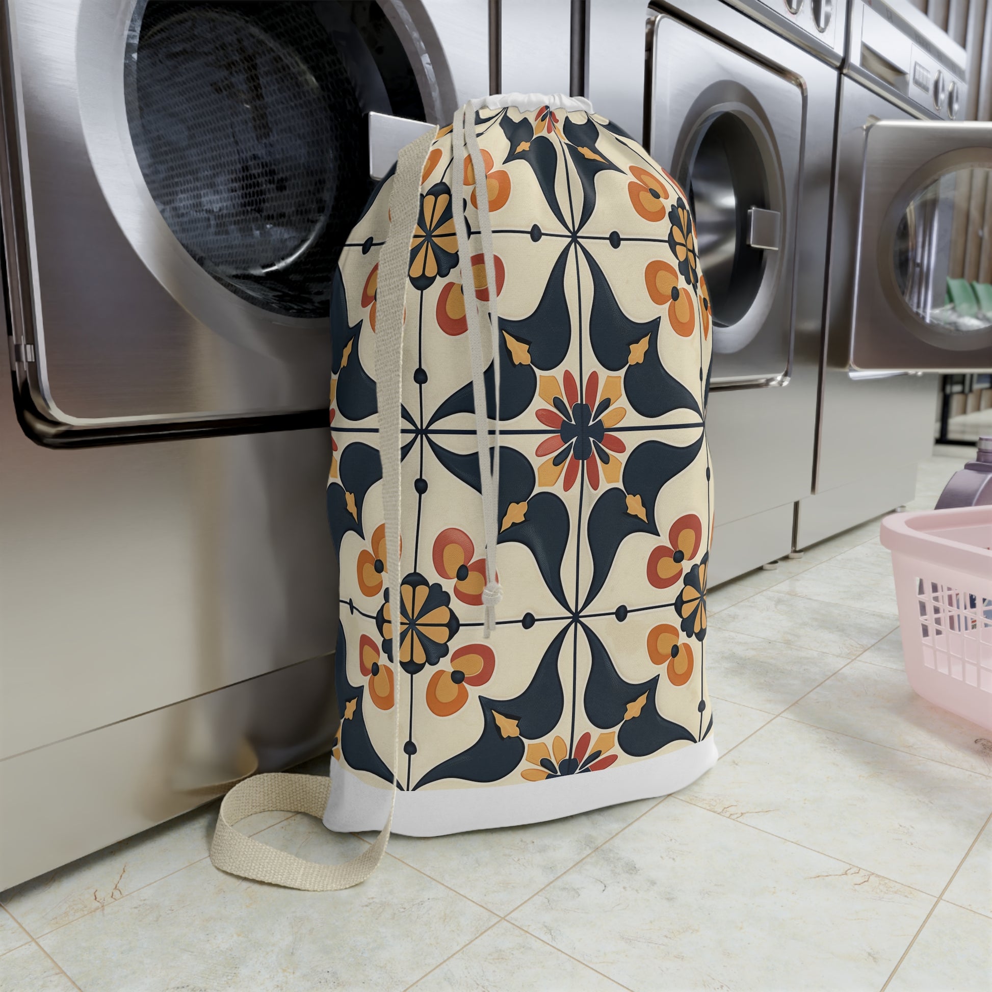 Tile Pattern Laundry Bag | Home Decor | Accessories, All Over Print, AOP, Bags, Laundry, Sublimation | Prints with Passion